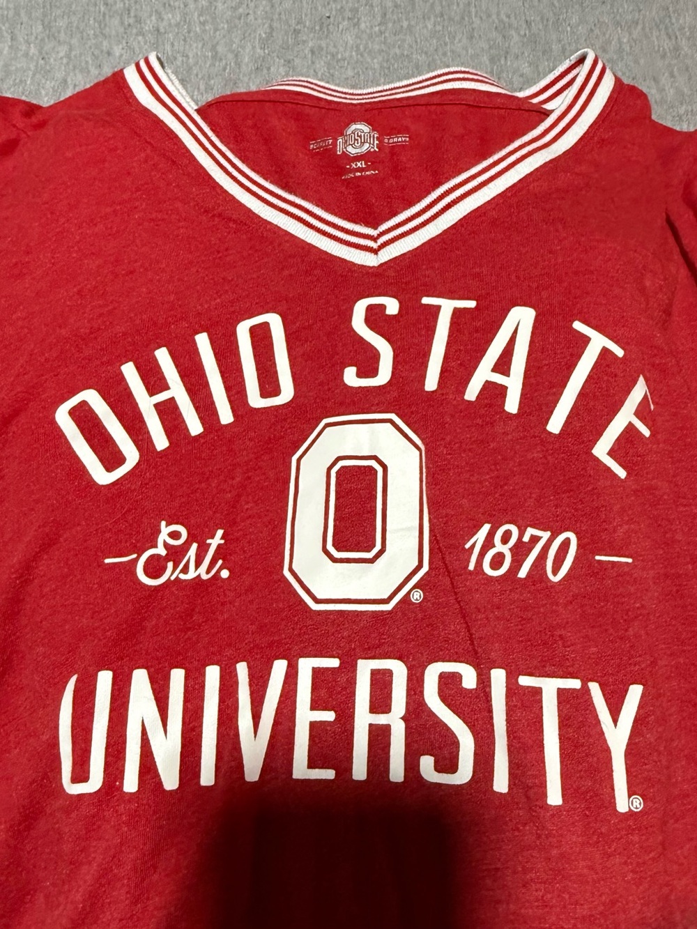 Ohio State Red V-Neck Graphic Tee - Ohio State